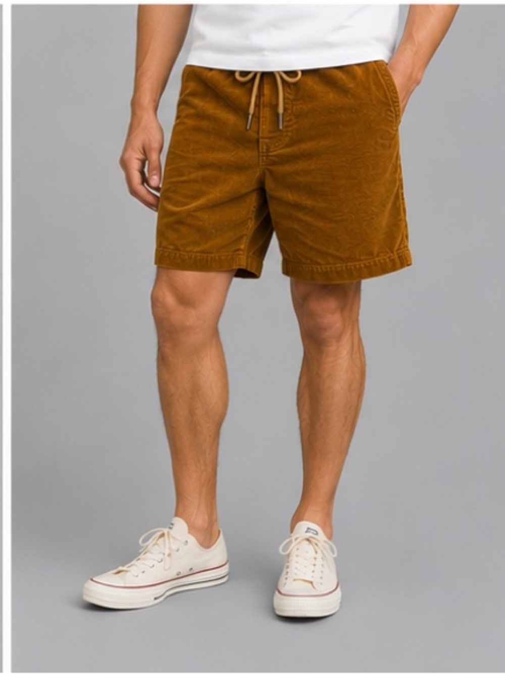 NWT Chubbies Corduroy Elastic Waist Shorts Men’s Large Brown 5.5” Inseam